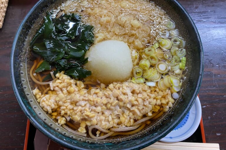 【社長ランチ】けん太そば本荘店の『納豆おろしそば』