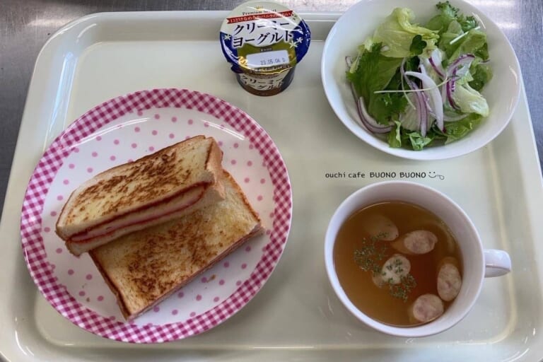 【親和の学生寮】今日の朝ごはん☆ホットサンド