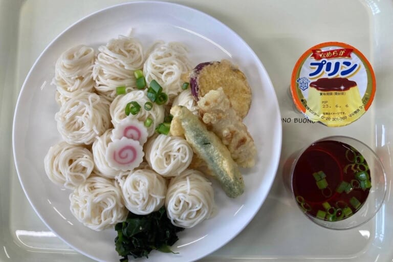 【親和の学生寮】今日の晩ごはん☆天ぷらそうめん