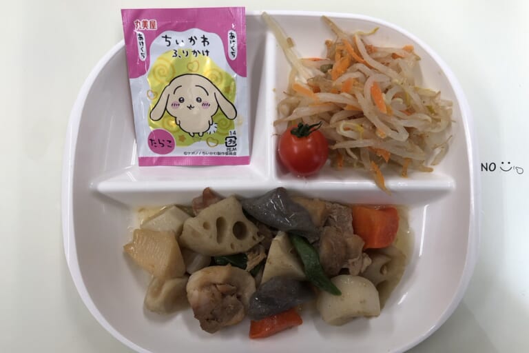 【親和の学生寮】今日の朝ごはん☆筑前煮ともやしナムル