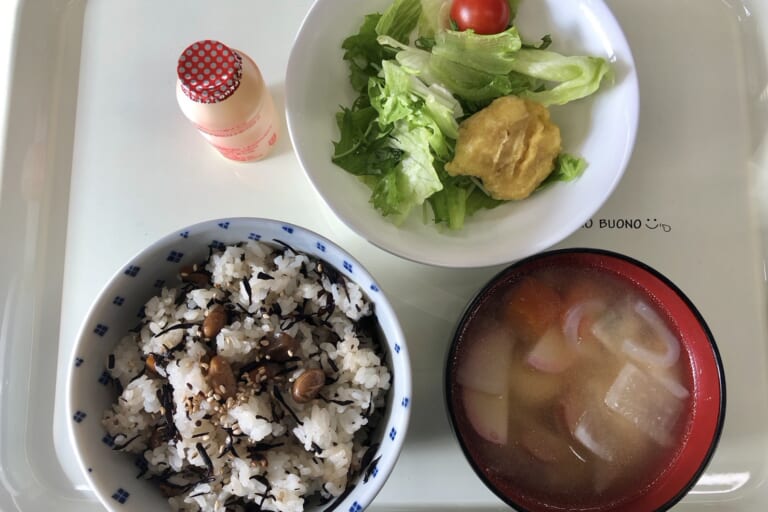 【親和の学生寮】今日の朝ごはん☆ひじきまぜご飯