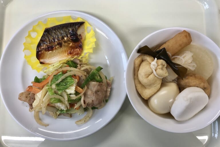 【親和の学生寮】今日の晩ごはん☆焼き魚とおでん