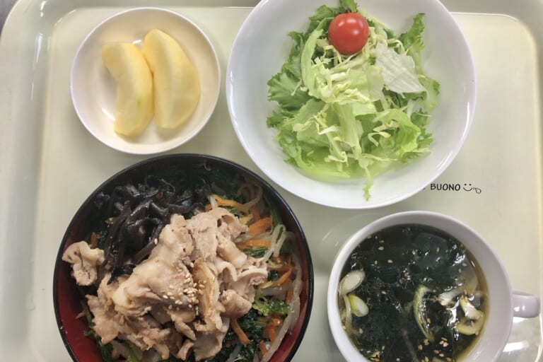 【親和の学生寮】今日の晩ごはん☆ビビンバ丼