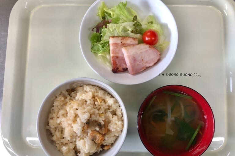 【親和の学生寮】今日の朝ごはん☆あさりまぜごはん