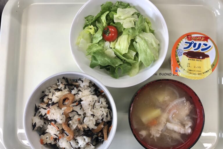 【親和の学生寮】今日の朝ごはん☆ひじきまぜごはん