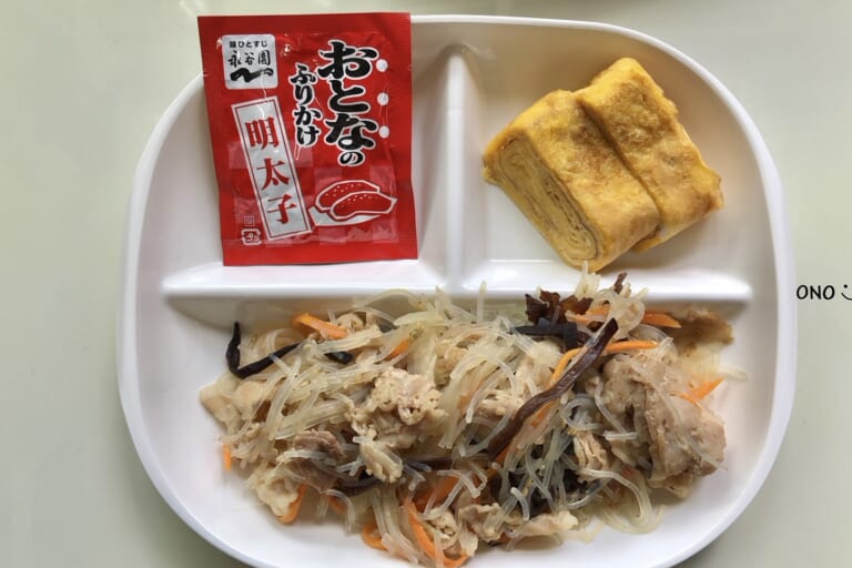 【親和の学生寮】今日の朝ごはん☆春雨炒めと玉子焼き