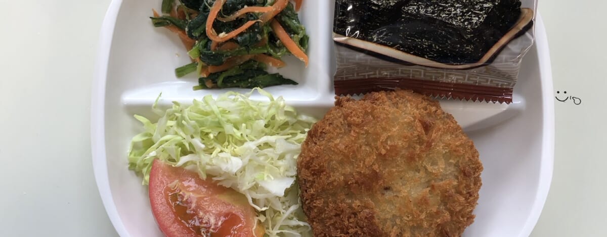 【親和の学生寮】今日の朝ごはん☆メンチカツ