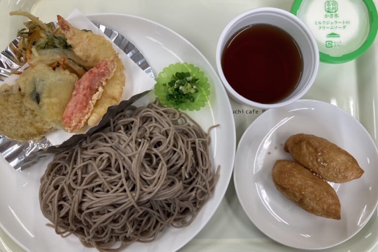 【親和の学生寮】今日の晩ごはん☆天ざるそば