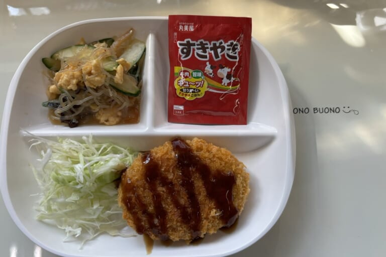 【親和の学生寮】今日の朝ごはん☆コロッケと春雨サラダ