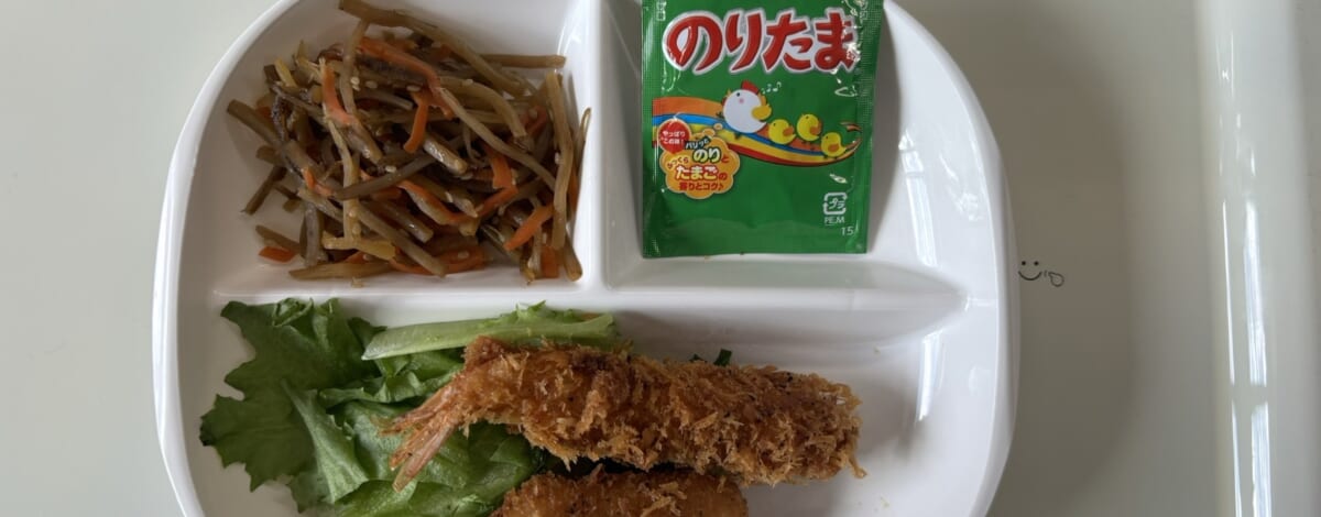 【親和の学生寮】今日の朝ごはん☆エビフライ・ササミフライ