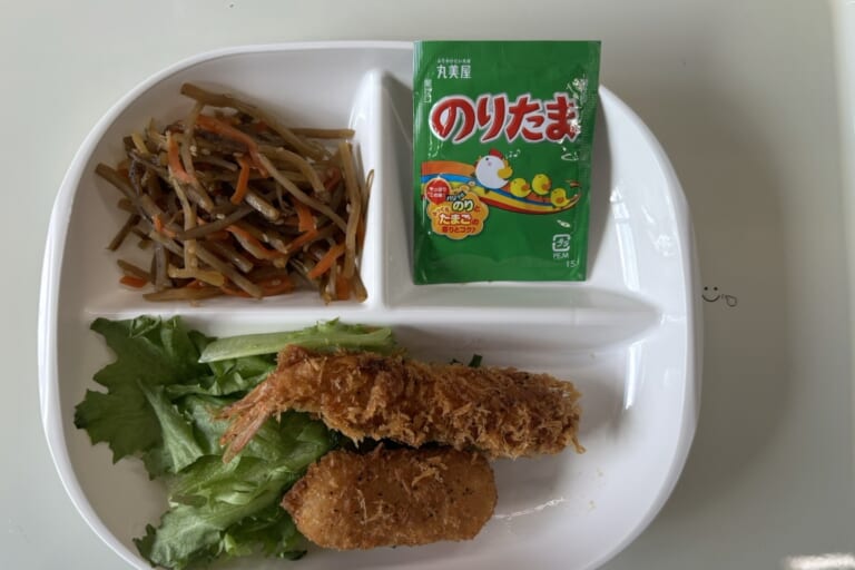 【親和の学生寮】今日の朝ごはん☆エビフライ・ササミフライ