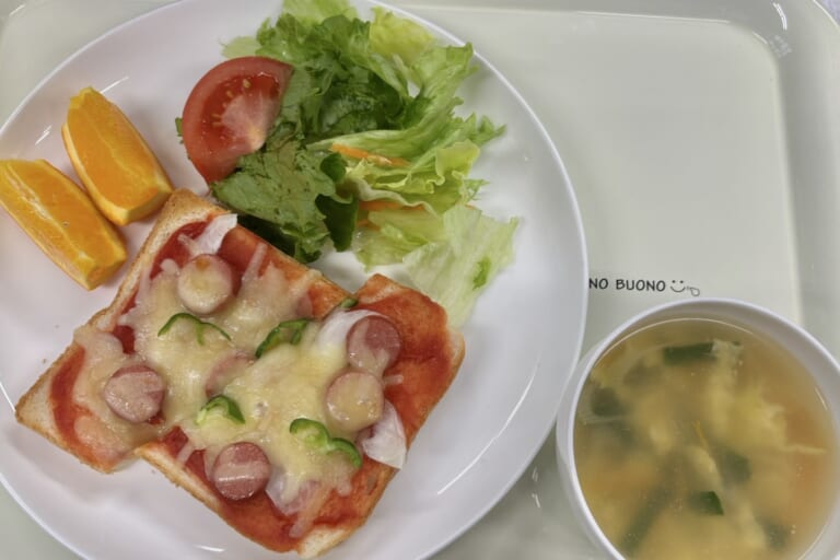 【親和の学生寮】今日の朝ごはん☆ピザトースト