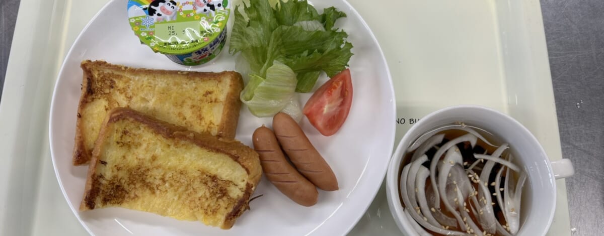【親和の学生寮】今日の朝ごはん☆フレンチトースト