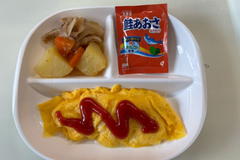 【親和の学生寮】今日の朝ごはん☆チーズオムレツ