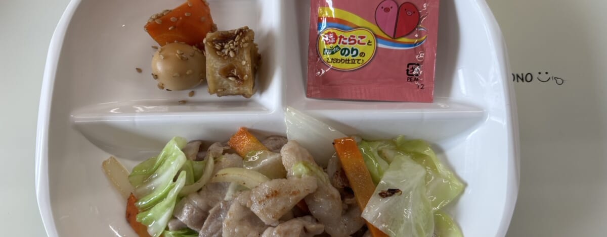【親和の学生寮】今日の朝ごはん☆肉野菜炒め