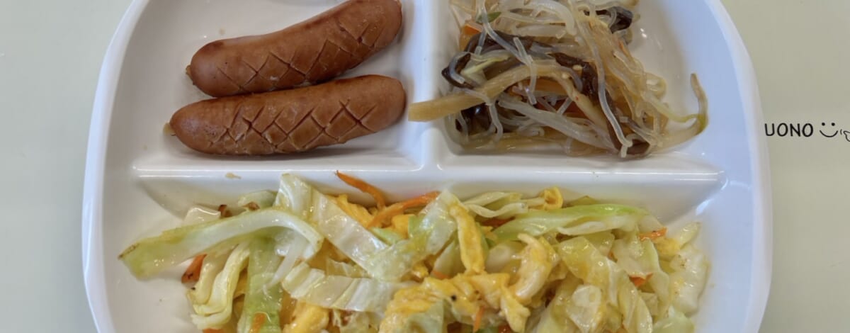 【親和の学生寮】今日の朝ごはん☆キャベツのたまご炒め