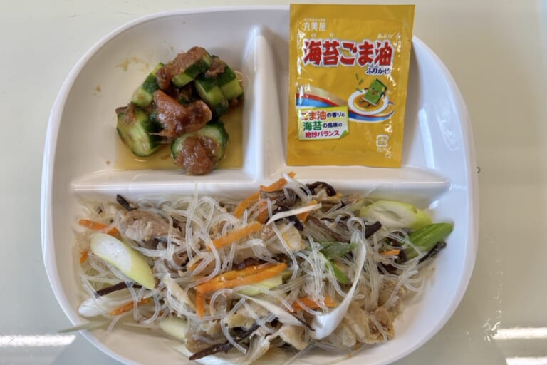 【親和の学生寮】今日の朝ごはん☆春雨炒め