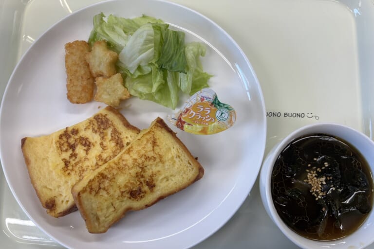 【親和の学生寮】今日の朝ごはん☆フレンチトースト