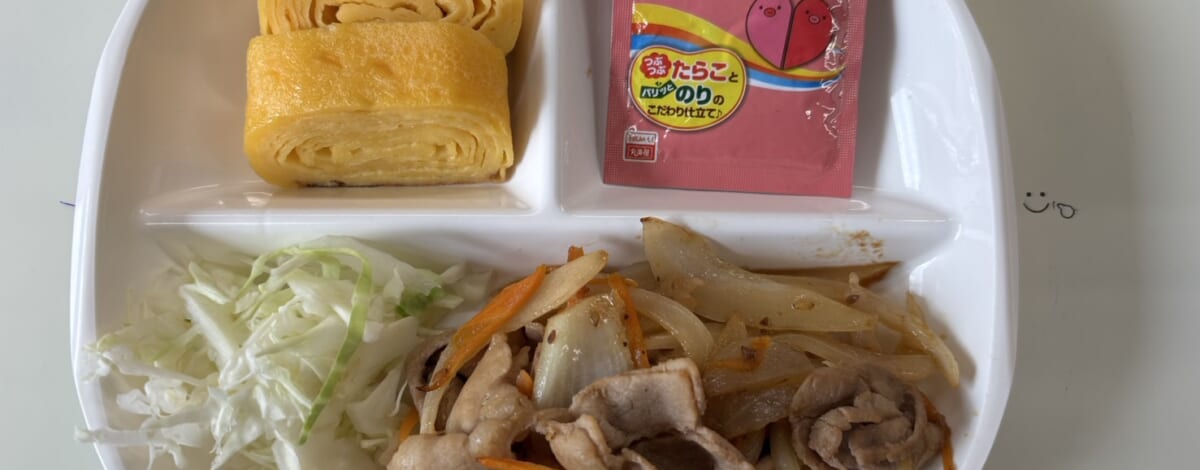 【親和の学生寮】今日の朝ごはん☆焼肉と玉子焼き