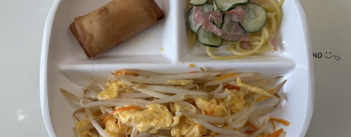【親和の学生寮】今日の朝ごはん☆もやしたまご炒め