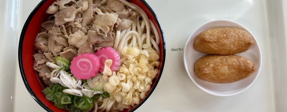 【親和の学生寮】今日の晩ごはん☆肉うどん