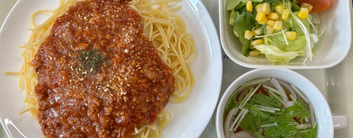 【親和の学生寮】今日の晩ごはん☆ミートソーススパゲティ