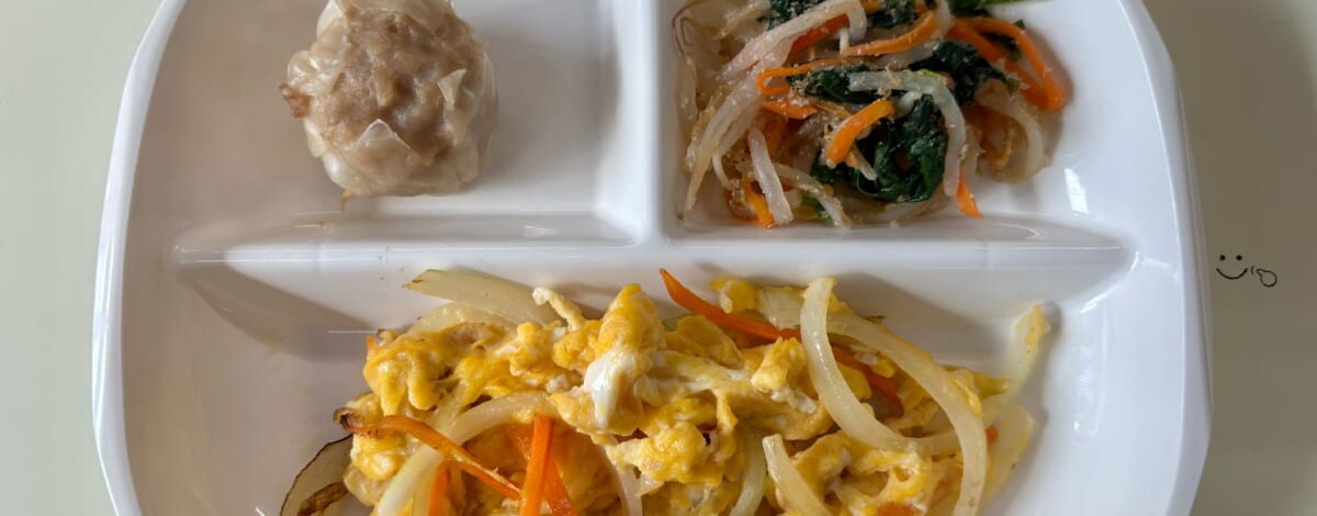 【親和の学生寮】今日の朝ごはん☆玉ねぎたまご炒め