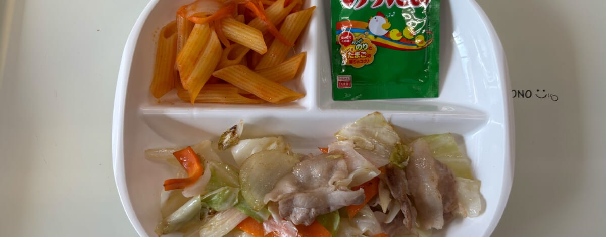 【親和の学生寮】今日の朝ごはん☆肉野菜炒め