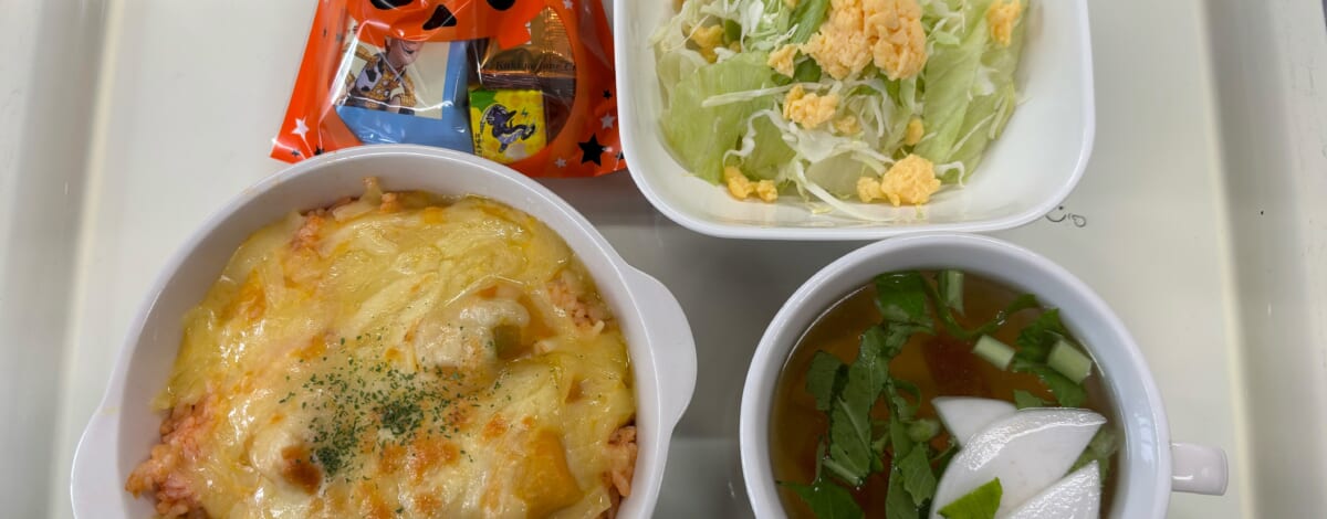 【親和の学生寮】今日の晩ごはん☆パンプキンドリア