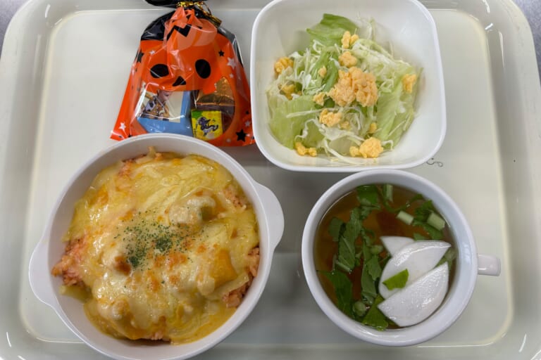 【親和の学生寮】今日の晩ごはん☆パンプキンドリア