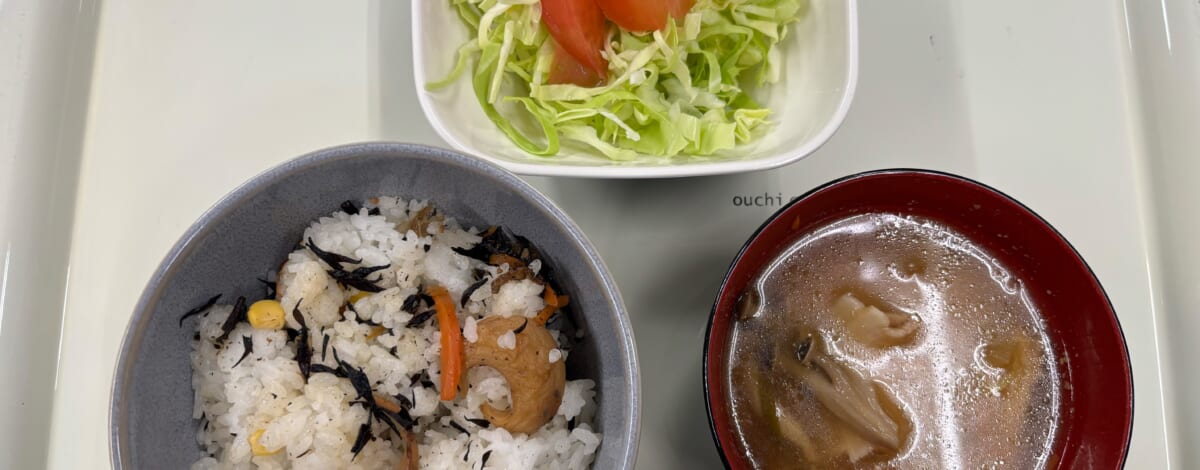 【親和の学生寮】今日の朝ごはん☆ひじきごはん