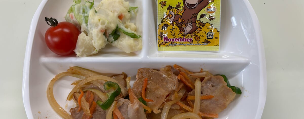 【親和の学生寮】今日の朝ごはん☆焼肉とポテトサラダ