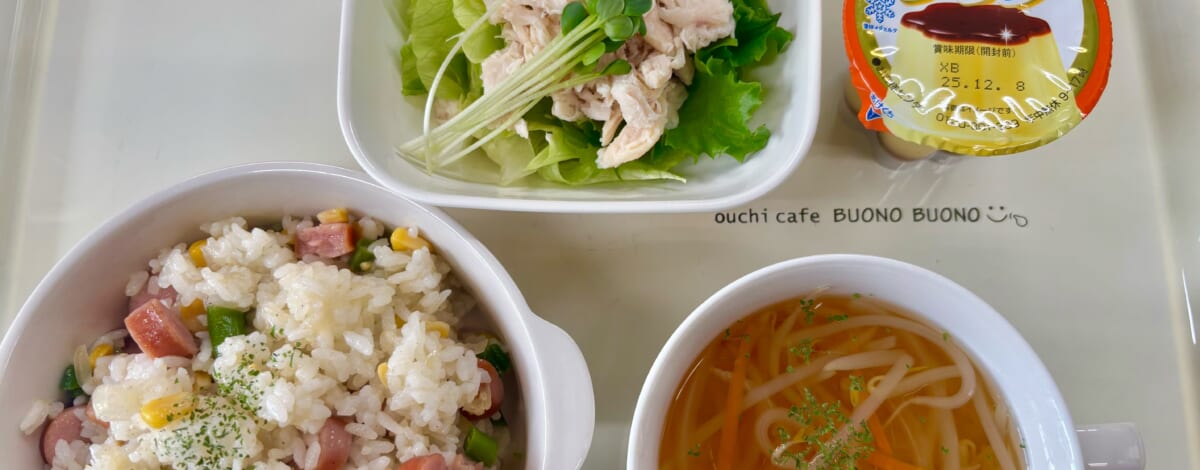 【親和の学生寮】今日の晩ごはん☆ウインナーピラフ