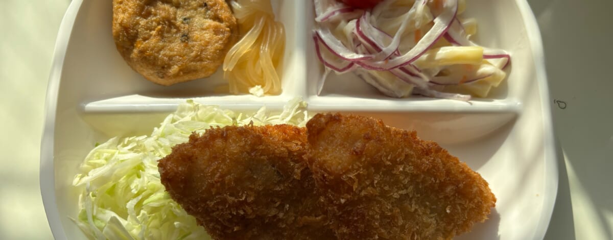 【親和の学生寮】今日の朝ごはん☆白身フライ
