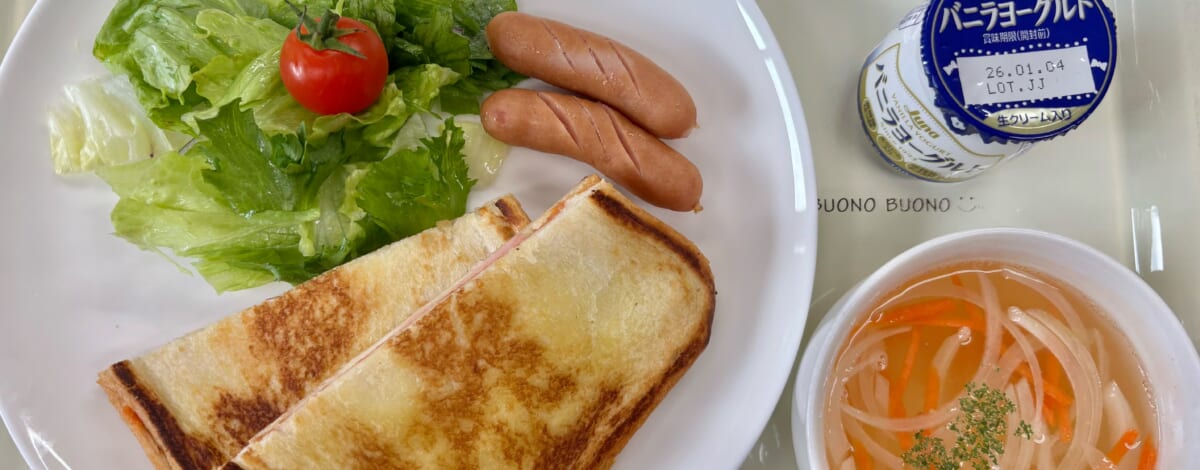 【親和の学生寮】今日の朝ごはん☆ホットサンド