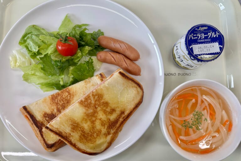 【親和の学生寮】今日の朝ごはん☆ホットサンド