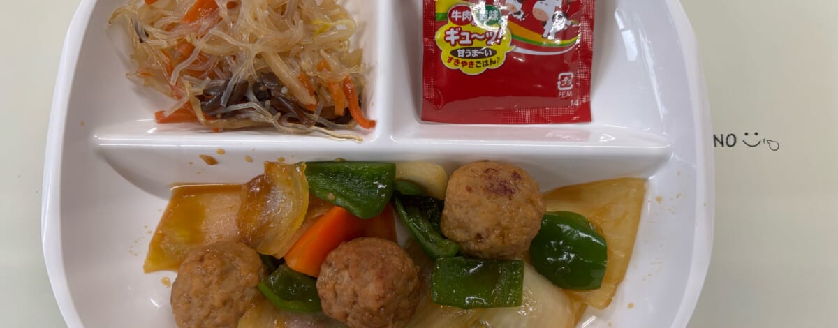 【親和の学生寮】今日の朝ごはん☆肉だんご炒め