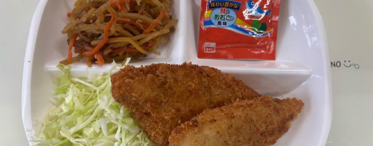 【親和の学生寮】今日の朝ごはん☆白身フライ