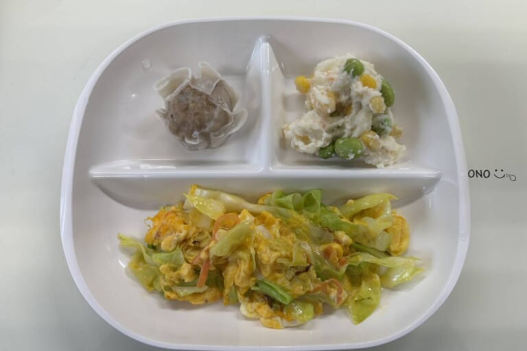 【親和の学生寮】今日の朝ごはん☆キャベツの卵炒め