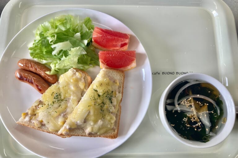 【親和の学生寮】今日の朝ごはん☆ツナマヨコーントースト