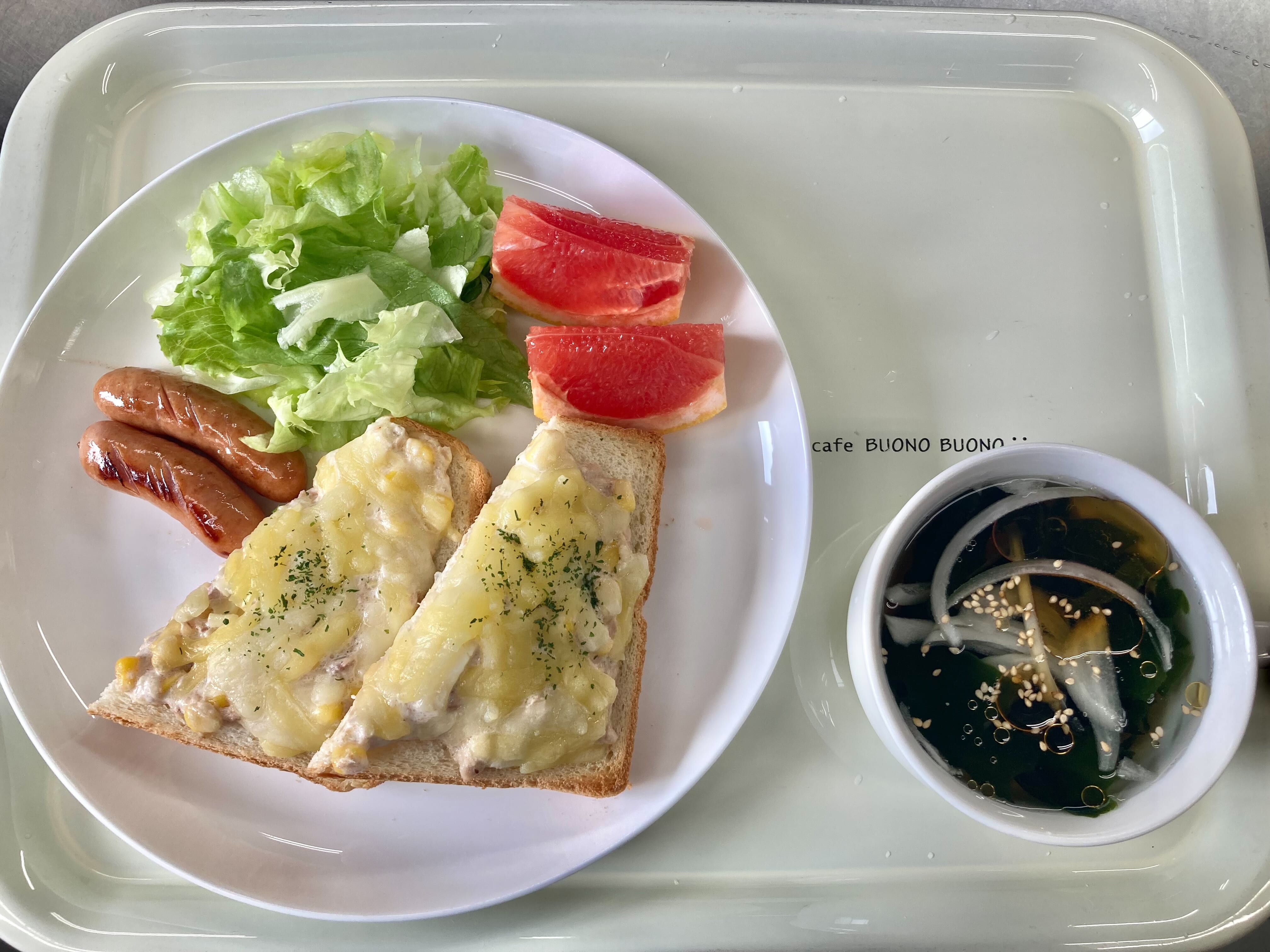 【親和の学生寮】今日の朝ごはん☆ツナマヨコーントースト