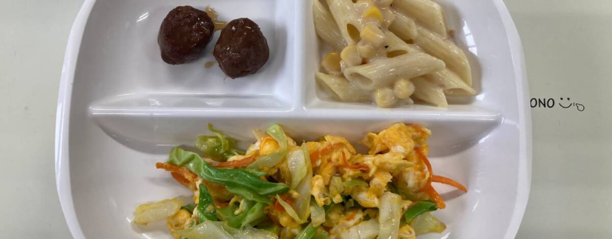 【親和の学生寮】今日の朝ごはん☆キャベツの卵炒め