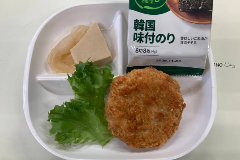 【親和の学生寮】今日の朝ごはん☆メンチカツ