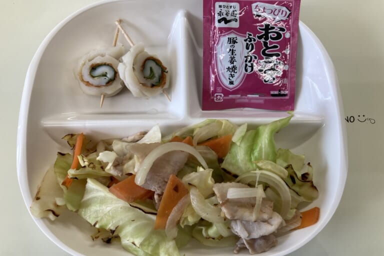 【親和の学生寮】今日の朝ごはん☆肉野菜炒め