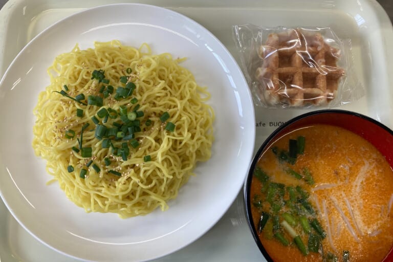 【親和の学生寮】今日の晩ごはん☆豆乳担々つけ麺