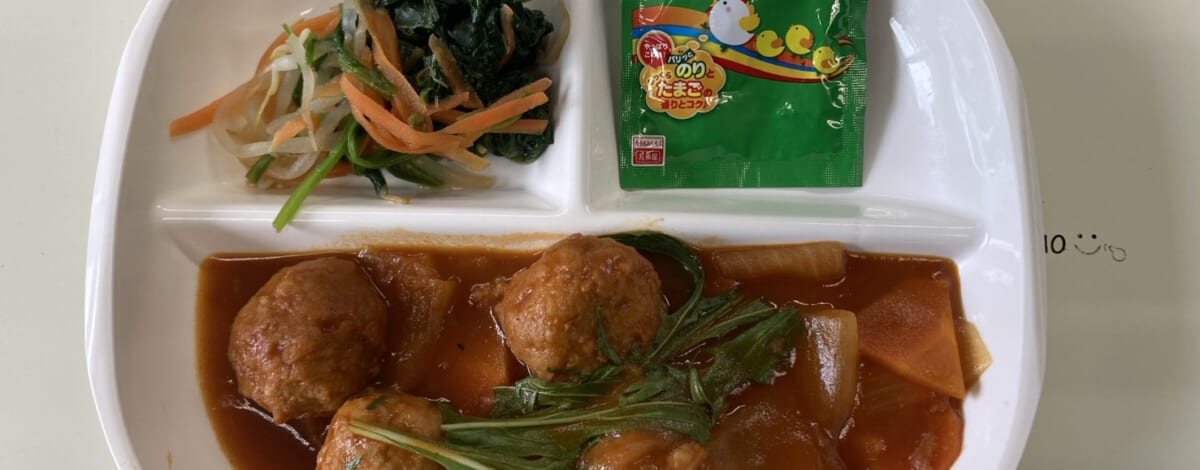 【親和の学生寮】今日の朝ごはん☆ミートボール炒め