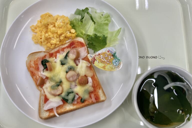 【親和の学生寮】今日の朝ごはん☆ピザトースト