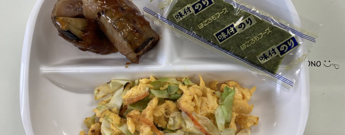 【親和の学生寮】今日の朝ごはん☆キャベツのたまご炒め