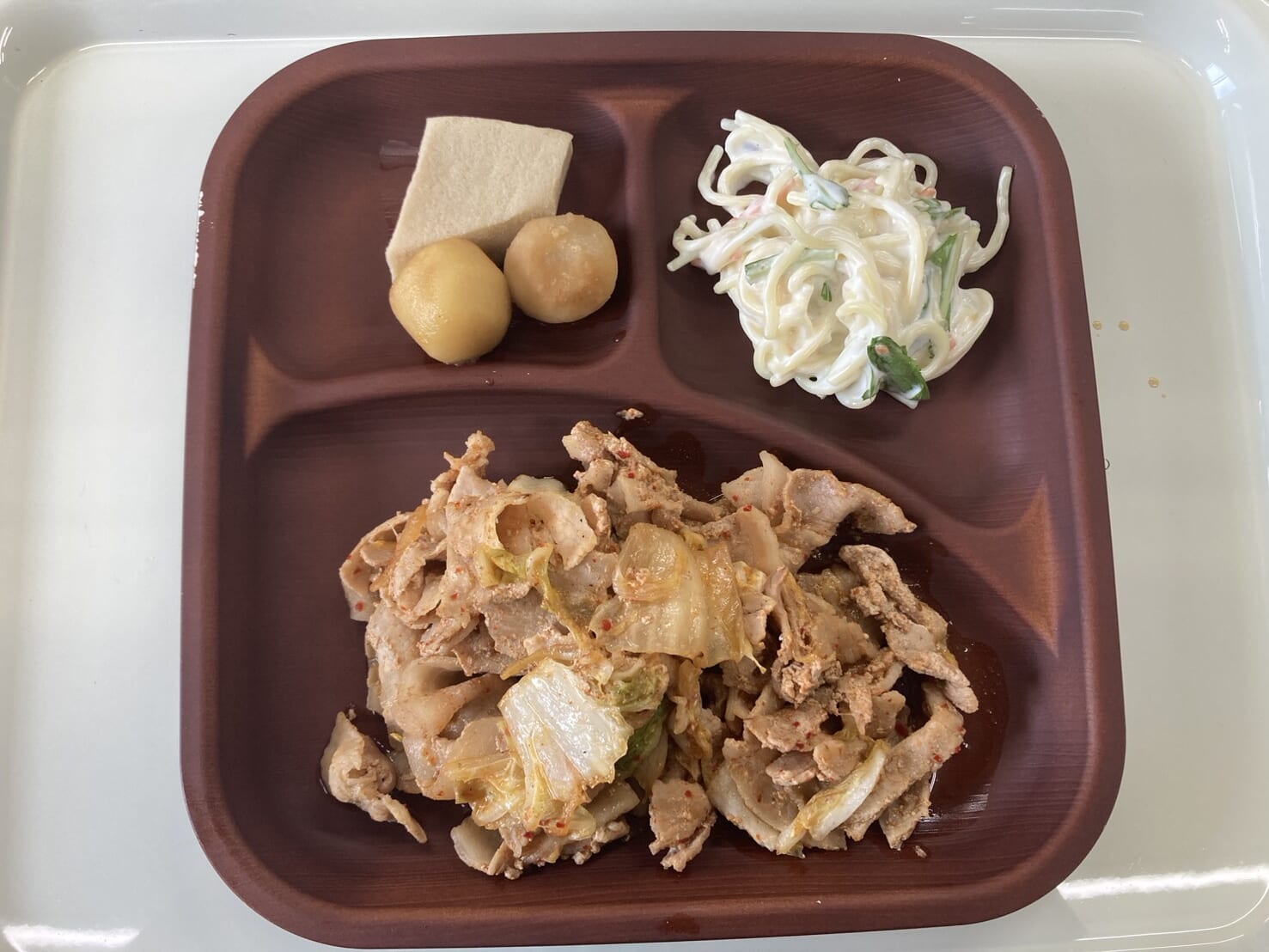 【親和の学生寮】今日の晩ごはん☆豚キムチ炒め