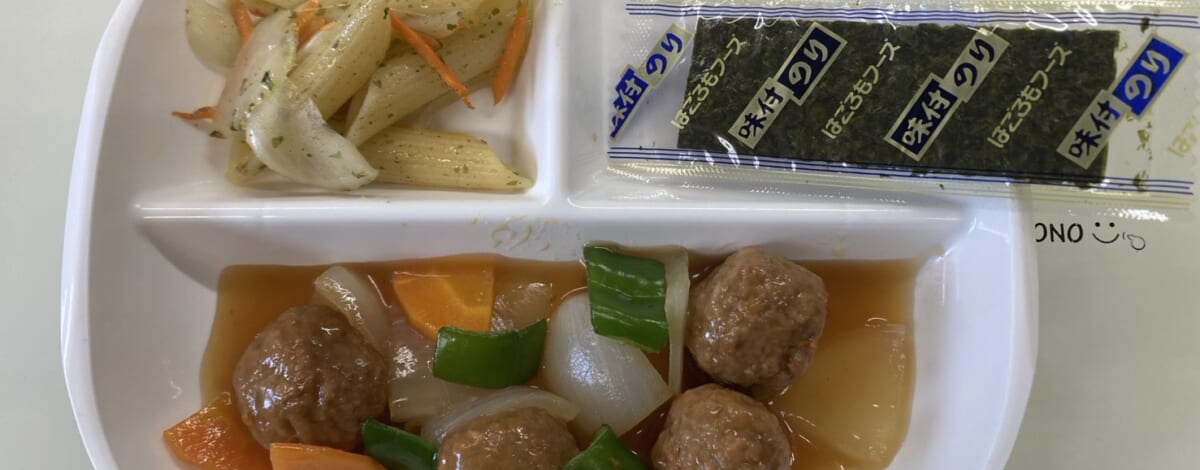 【親和の学生寮】今日の朝ごはん☆ミートボール炒め